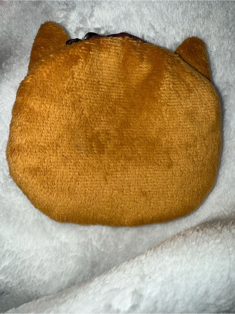 Cat Face Plush Orange Tabby coin wallet